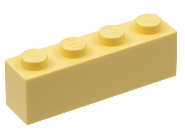 Brick 1 x 4 in Light Yellow