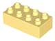 Duplo Brick 2 x 4 in Light Yellow