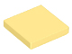 Tile 2 x 2 with Groove in Light Yellow