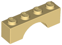 Brick Arch 1 x 4 in Light Yellow
