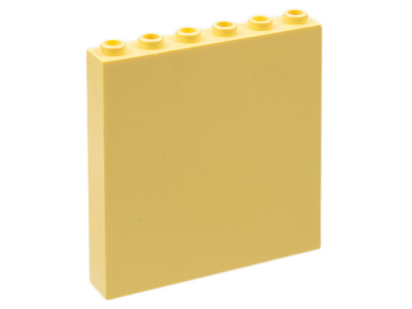 Brick 1 x 6 x 5 in Light Yellow