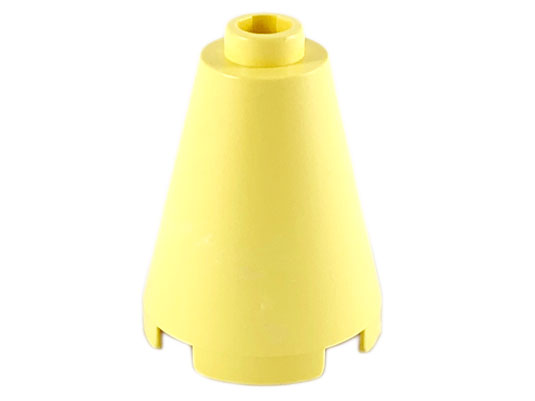 Cone 2 x 2 x 2, Open Stud in Light Yellow