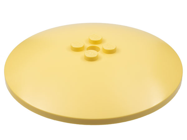 Dish 8 x 8 Inverted [Radar], Solid Studs, Rounded Anti-stud Underside in Light Yellow