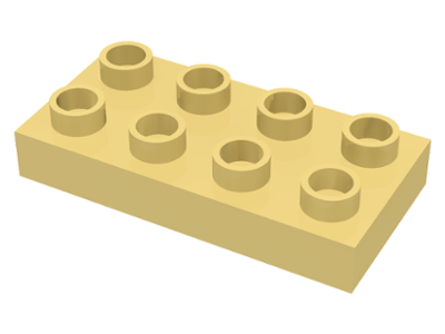 Duplo Plate 2 x 4 in Light Yellow