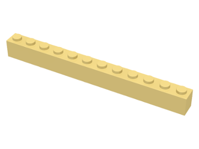 Brick 1 x 12 in Light Yellow