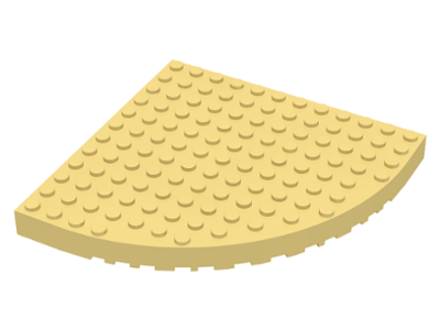 Brick Round Corner 12 x 12 in Light Yellow