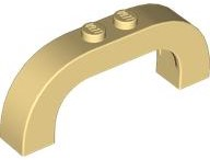 Brick Arch 1 x 6 x 2 Curved Top in Light Yellow