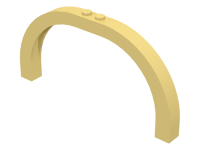Brick Arch 1 x 12 x 5 Curved Top in Light Yellow