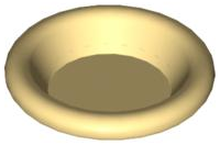 Equipment Dish / Plate / Bowl 3 x 3 [Plain] in Light Yellow
