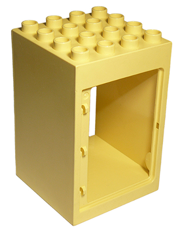 Duplo Building Door Frame / Entryway 4 x 4 x 5 in Light Yellow