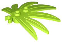 Plant, Leaves 6 x 5 Swordleaf with Clip [Thick Open O Clip] in Lime
