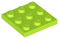 Plate 3 x 3 in Lime