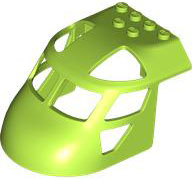 Aircraft Fuselage Curved Forward 6 x 8 Top in Lime