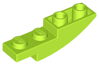 Brick Curved Inverted 4 x 1 in Lime