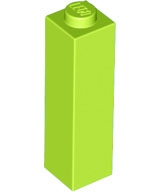 Brick 1 x 1 x 3 in Lime