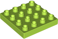 Duplo Plate 4 x 4 in Lime