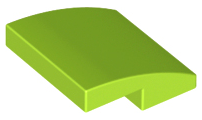 Brick Curved 2 x 2 x 2/3 in Lime