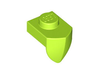 Plate Special 1 x 1 with Vertical Tooth in Lime