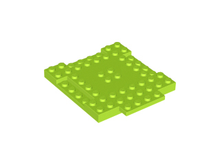 Plate Special 8 x 9 x 2/3 with 1 x 4 Recessed in Lime