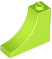 Brick Curved 1 x 3 x 2 Inverted [Inside Bow] in Lime
