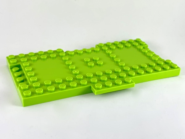 Plate Special 9 x 16 x 2/3 with 1 x 4 Recessed in Lime