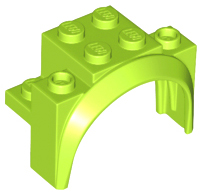Wheel Arch, Mudguard 4 x 2 1/2 x 2 1/3 in Lime