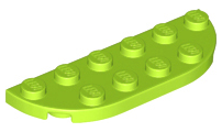 Plate Round Corners 2 x 6 Double in Lime