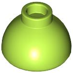 Brick Round 1.5 x 1.5 Dome Top [Plain] in Lime