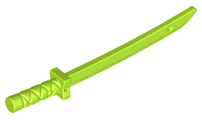 Weapon Sword / Katana / Shamshir with Capped Pommel [Square Guard] in Lime