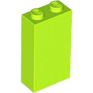 Brick 1 x 2 x 3 with Bottom Stud Holder in Lime