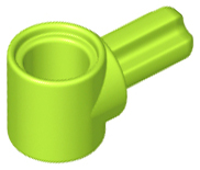 Technic Pin Connector Hub with 1 Axle in Lime