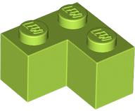 Brick 2 x 2 Corner in Lime