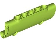 Technic Panel Curved 7 x 3 with 2 Pin Holes through Panel Surface in Lime