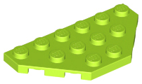 Wedge Plate 3 x 6 Cut Corners in Lime