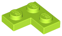 Plate 2 x 2 Corner in Lime