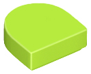 Tile Round 1 x 1 Half Circle in Lime