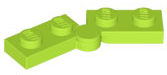 Hinge Plate 1 x 4 Swivel Top / Base - Hollow Clip [Complete Assembly] in Lime