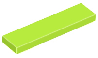 Tile 1 x 4 with Groove in Lime