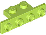 Bracket 1 x 2 - 1 x 4 [Square Corners] in Lime