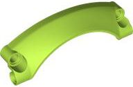 Technic Panel Car Mudguard Arched 9 x 2 x 3, Arched Top #42 in Lime