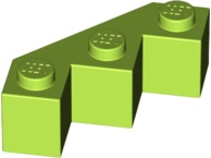 Brick Wedged 3 x 3 Facet in Lime