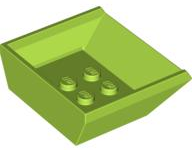 Tipper Bed Small, 3 x 4 Anti-studs in Lime