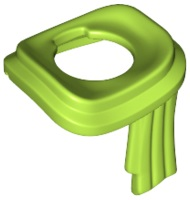 Minifig Neckwear Long Scarf Wrapped Around Neck in Lime