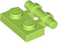 Plate Special 1 x 2 Side Handle [Free Ends] in Lime