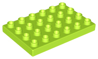 Duplo Plate 4 x 6 in Lime