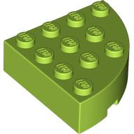 Brick Round Corner 4 x 4 Full Brick in Lime
