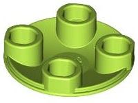 Plate Round 2 x 2 with Rounded Bottom [Boat Stud] in Lime