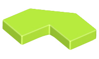 Tile Special 2 x 2 Corner with Cut Corner - Facet in Lime