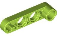 Technic Beam 1 x 4 Thin with Stud Connector in Lime