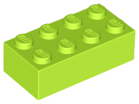Brick 2 x 4 in Lime